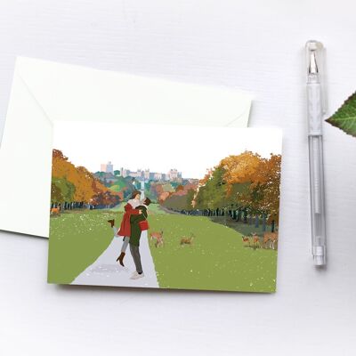 Love on the Long Walk - Valentine's Day Greeting Card