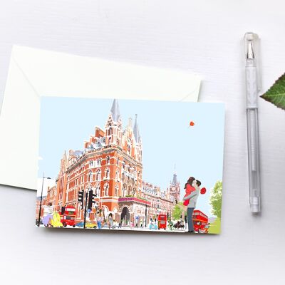 Amor en St. Pancras - Día de San Valentín Tarjetas de felicitación