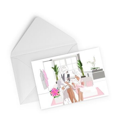 Mother and Daughter Spa Day - Mother's Day Greeting Card