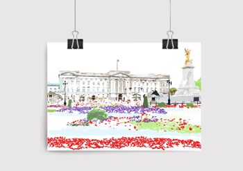 Buckingham Palace Art Print - Format A4