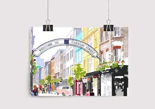 Carnaby Street Art Print - A4 Size