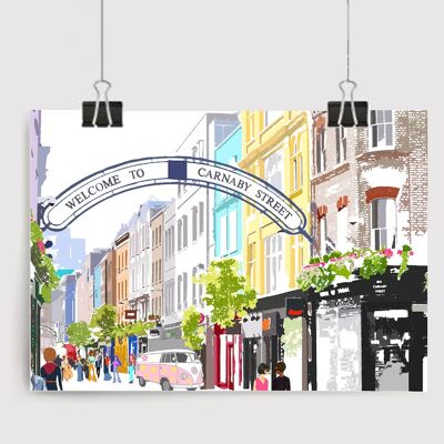 Stampa artistica di Carnaby Street - Formato A4
