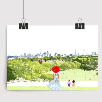 Primrose Hill Art Print - A4 Size