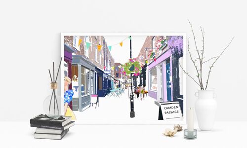 Camden Passage Art Print - A4 Size