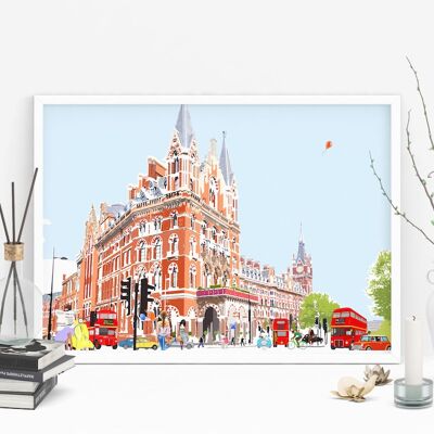 Impresión de arte de St. Pancras - Tamaño A4