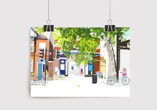 Stamford Brook Station Art Print - A4 Size