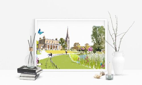 Clissold Park Art Print - A4 Size
