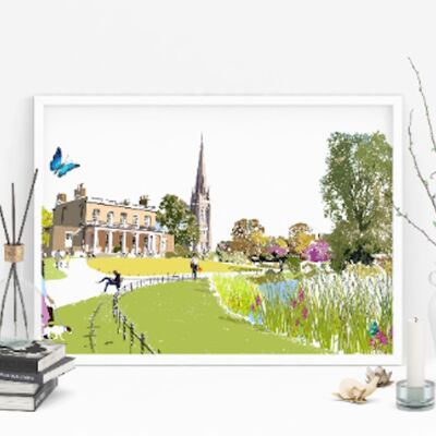 Stampa artistica di Clissold Park - Formato A4