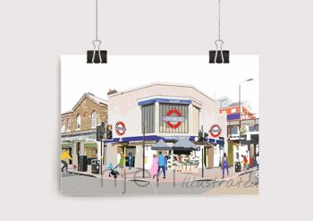 Impression d'art de la station de métro Balham - Format A4