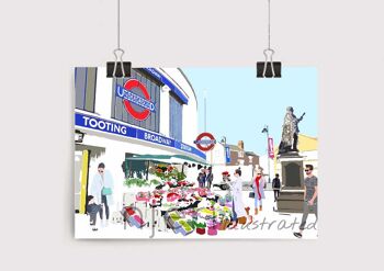Tooting Broadway Station Art Print - Format A4