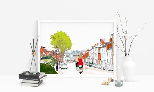 Farnham Castle Street Art Print - A4 Size