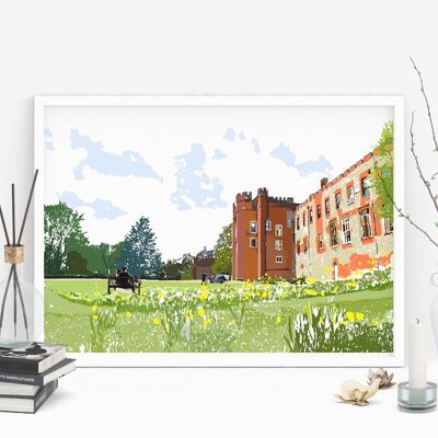 Farnham Castle Art Print - A4 Size