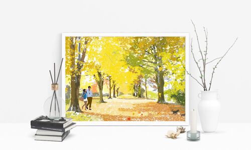 Farnham Park Art Print - A4 Size