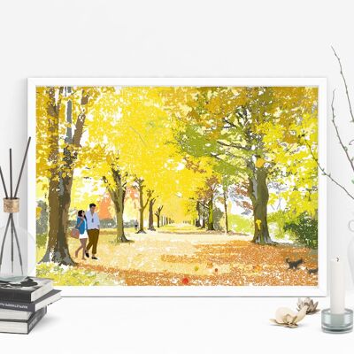 Farnham Park Art Print - Format A4