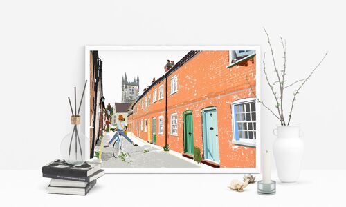 Lower Church Lane Art Print - A4 Size