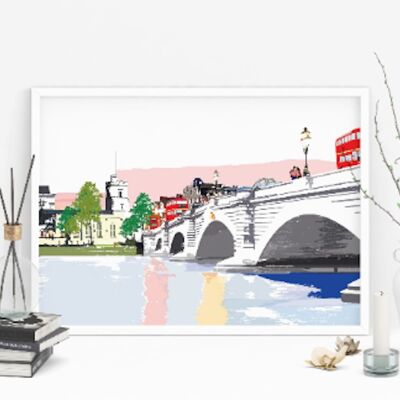 Impresión del arte del puente de Putney - tamaño A4