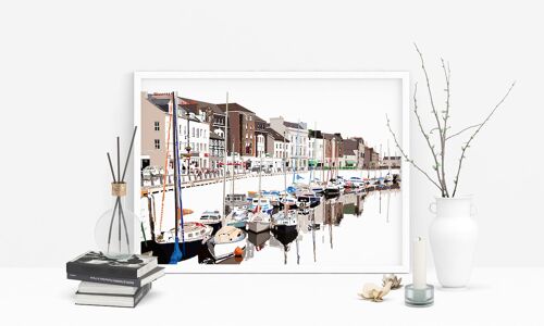 North Quay, Douglas Art Print - A4 Size