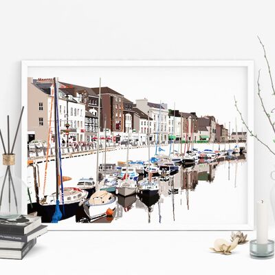 North Quay, Douglas Art Print - Formato A4