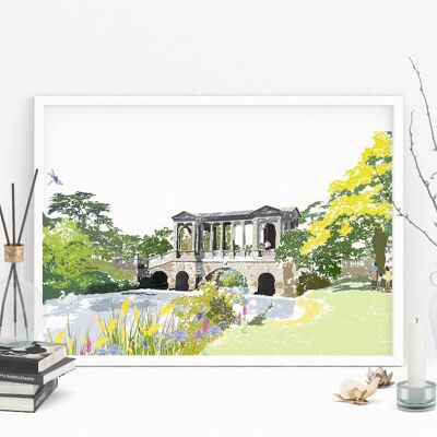 Palladian Bridge Art Print - A4 Size