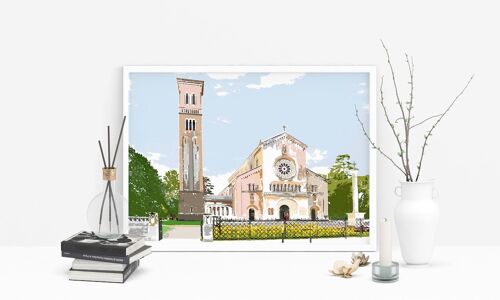 Wilton Italianate Church Art Print - A4 Size