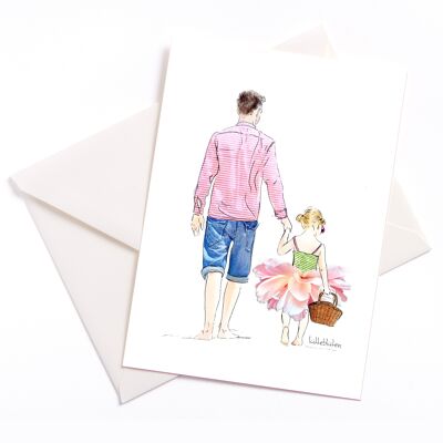 Daddy, I love you - card with color core and envelope | 125