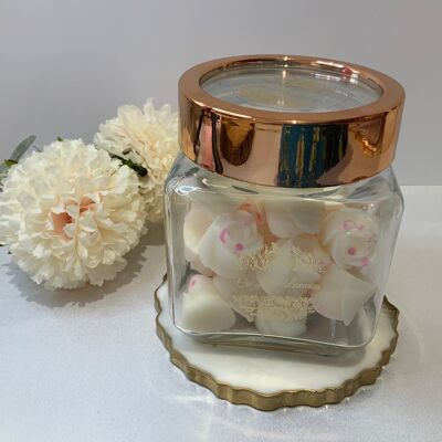Cashmere Caramel- Rose Gold: Re-fillable jar of Wax Melts