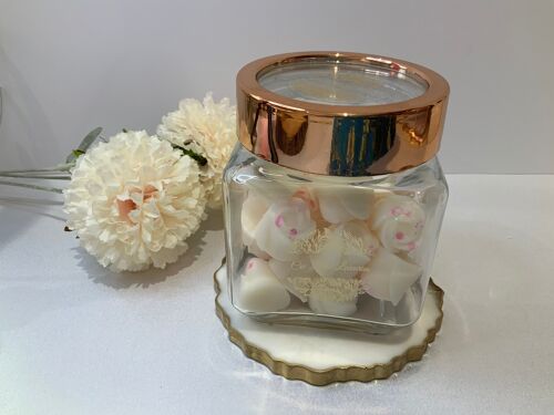 Rhubarb & Rose - Rose Gold: Re-fillable jar of Wax Melts