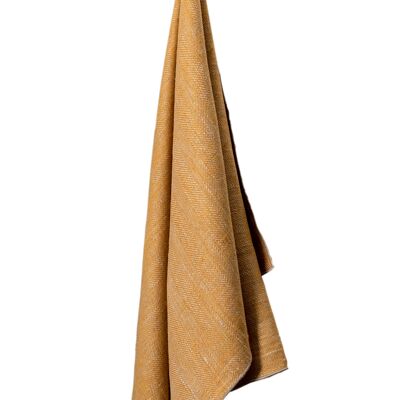 Asciugamano in lino AUDRA, colore: zafferano