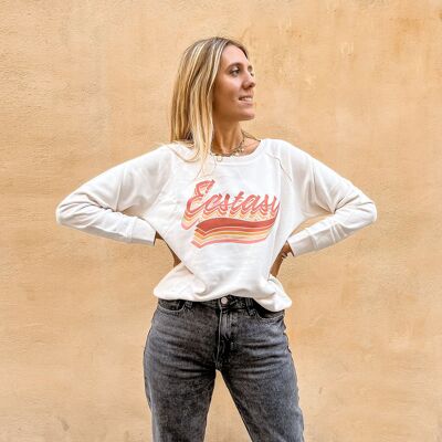 Sweatshirt with Ecstasy message for women - in organic cotton