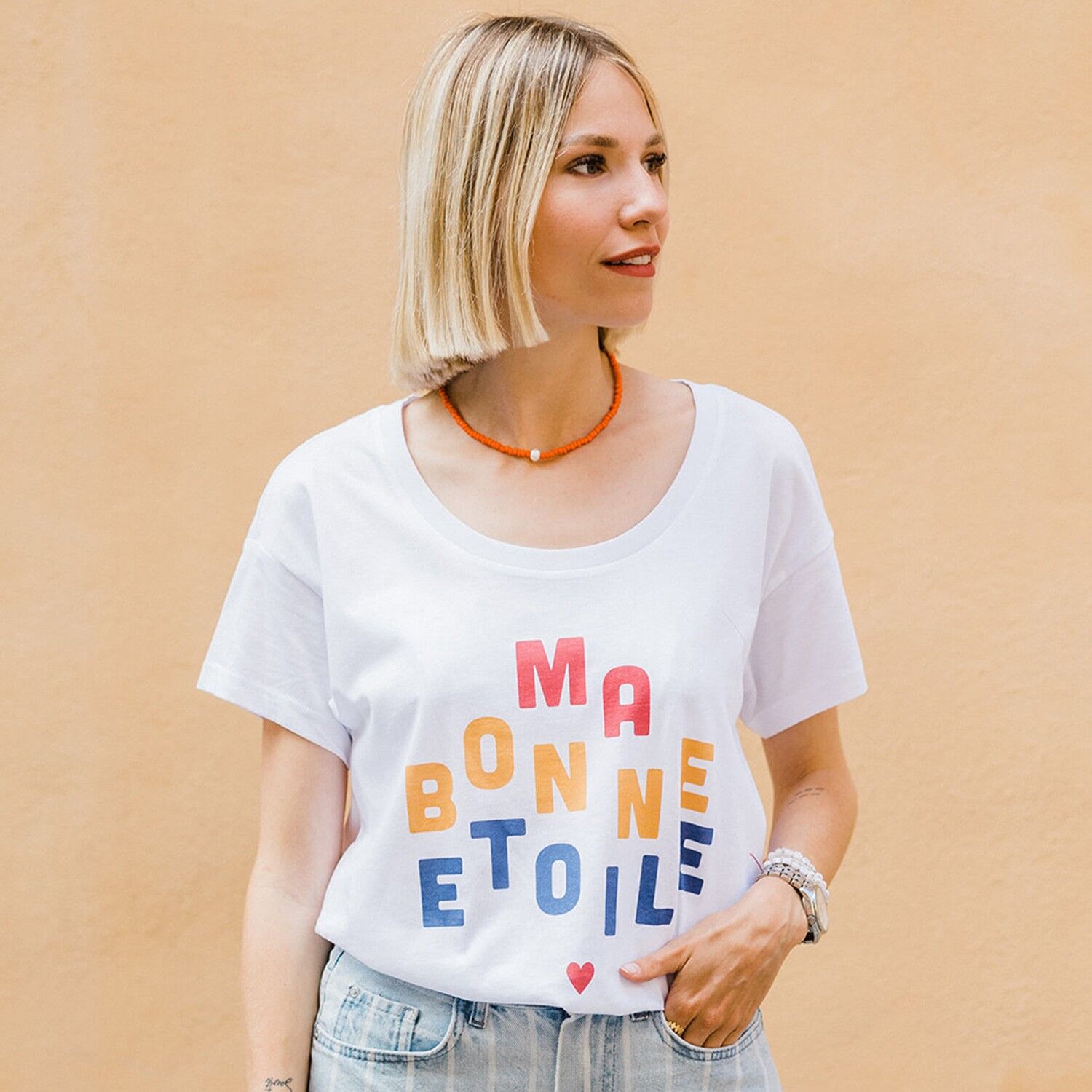 Buy wholesale Ma Bonne toile slogan T shirt for women in