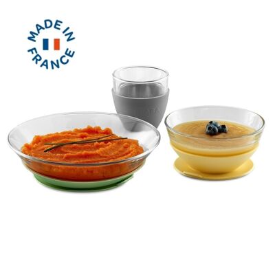 Coffret repas verre Yellow