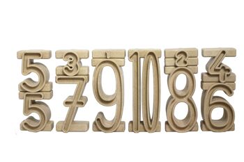 Numéros de pile Espace de 200 chiffres (68 pièces) | Jouet éducatif de blocs de construction numériques RE-Wood® 3