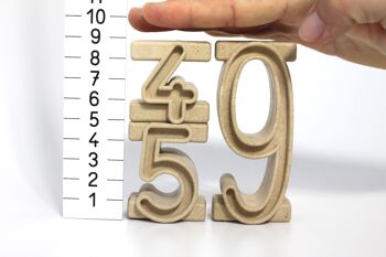 Numéros de pile Espace de 200 chiffres (68 pièces) | Jouet éducatif de blocs de construction numériques RE-Wood® 4