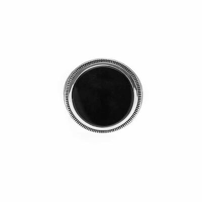 Men's enigmatic onyx silver signet ring