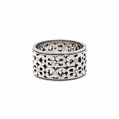 Silver infinity men's ring