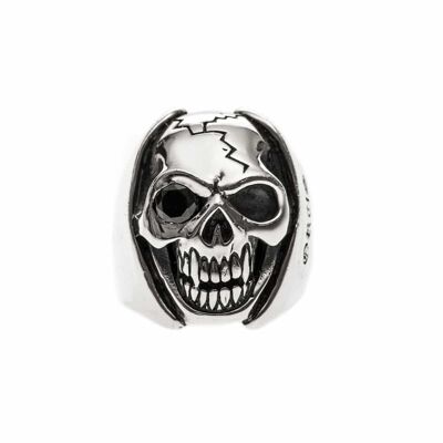 Men's big skull silver skull ring