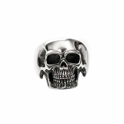 Bague homme tête de mort pure skull argent