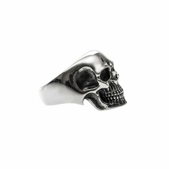 Bague homme tête de mort pure skull argent 3