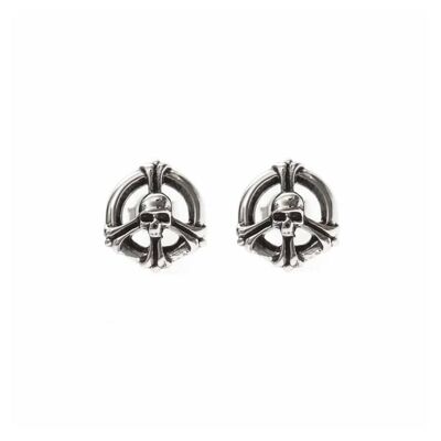 Boucles d'oreilles peace and skull