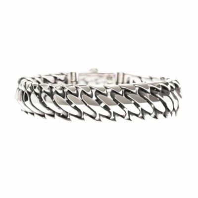 Men's silver reptile bracelet
