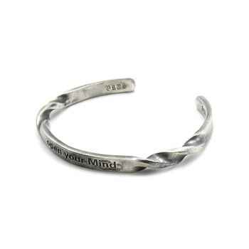 Bracelet jonc argent open your mind 1