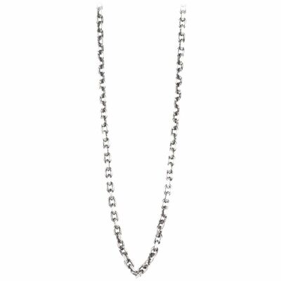Cadena tipo cable de plata maciza