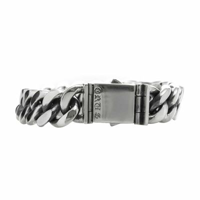 Curb bracelet silver large model