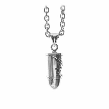 Pendentif argent balle tête de mort 2