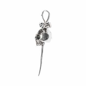 Pendentif argent dague tête de mort 3