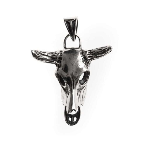 Tête de Buffle pendentif argent rock