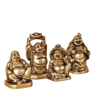 Lachender Buddha, 4er Set