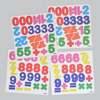 Chiffres magnétiques multicolores - Jeu éducatif - lot de 100 magnets 2
