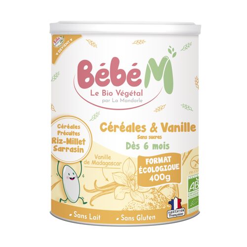 Bébé M : Céréales & Vanille en poudre - 400g