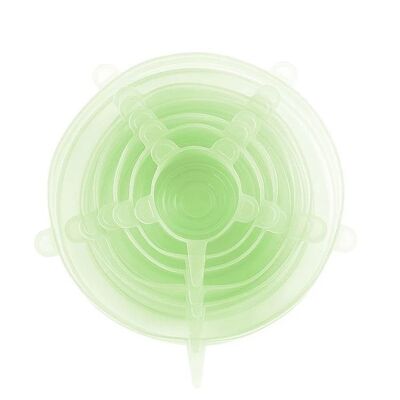 REUSABLE SILICONE STRETCH LIDS PACK OF 6 -  Green